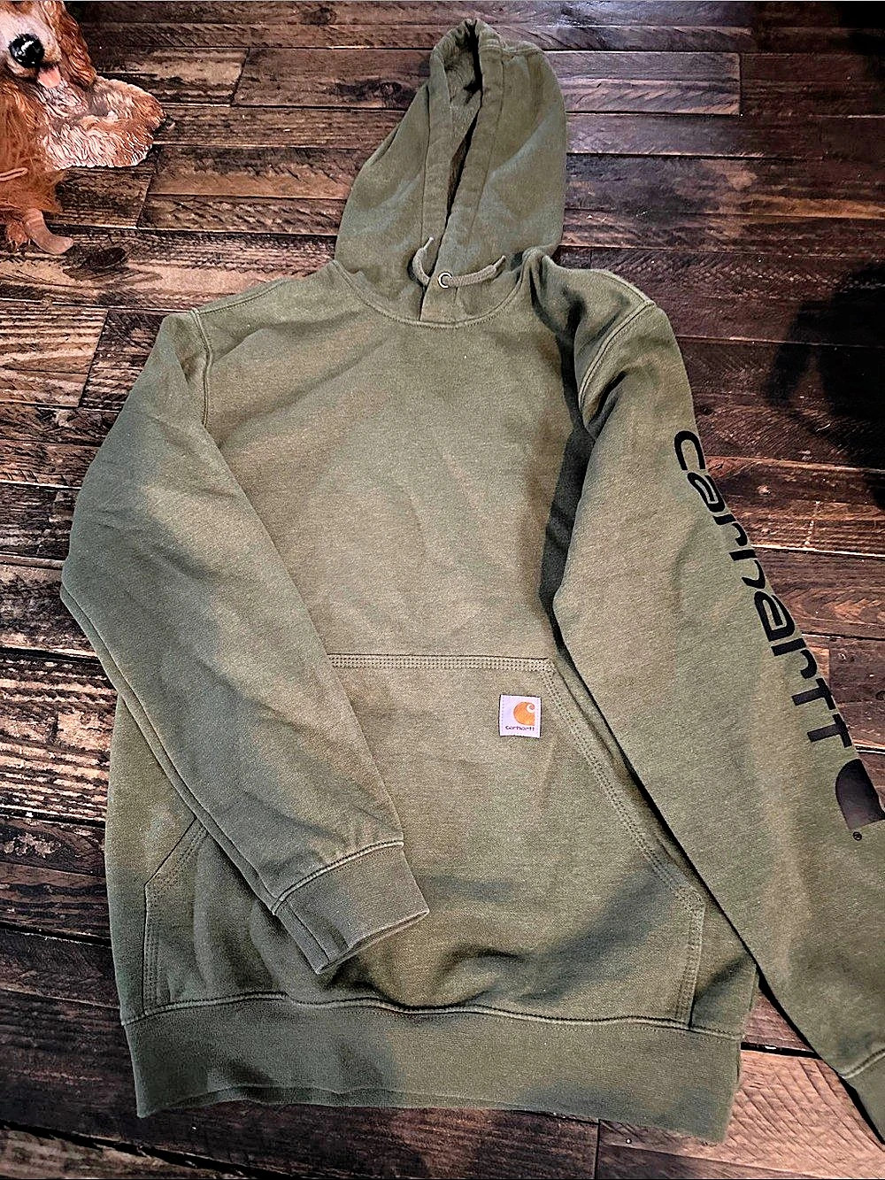 Carhartt TS0288-M Men'Small Green Pullover Hoodie Size Small Like New